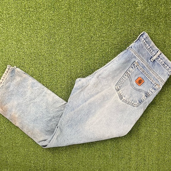 Carhartt Other - Vintage Light wash blanket lined Carhartt jeans